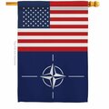 Guarderia 28 x 40 in. NATO USA Friendship Association Organization Vertical House Flag w/Double-Sided Banner GU4075062